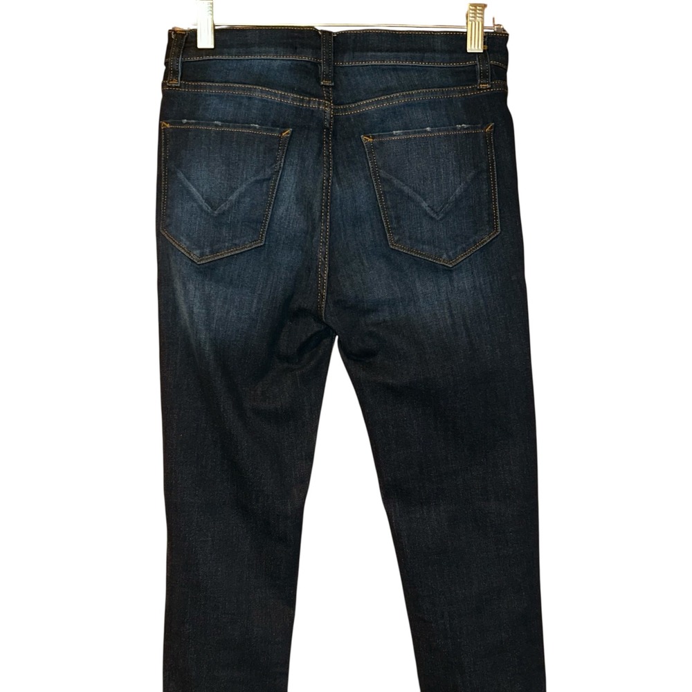 Hudson Barbara Super Skinny Jeans Women's Size 27 Dark Wash Distressed - Picture 5 of 11